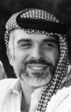 Hussein bin Talal (Arabic: حسين بن طلال‎, Ḥusayn bin Ṭalāl; 14 November 1935 – 7 February 1999) was King of Jordan from the abdication of his father, King Talal, in 1952, until his death. Hussein's rule extended through the Cold War and four decades of Arab-Israeli conflict. He recognized Israel in 1994, becoming the second Arab head of state to do so. <br/><br/>

Hussein claimed descent from the Prophet Muhammad through the ancient Hashemite family.